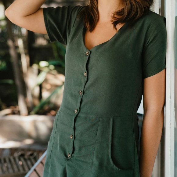 Free People Pants - NWT Eco friendly Tasi Travels Romper / Tencel & Hemp 🌾